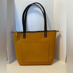Portland Leather Med Tote in Turmeric. Almost Perfect